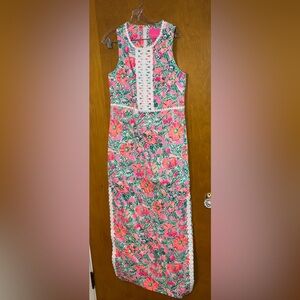 NWT Lilly Pulitzer Ashler stretch maxi shift in perfect poppy size 10